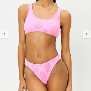 Frankie’s Bikinis Floral terry set NWT